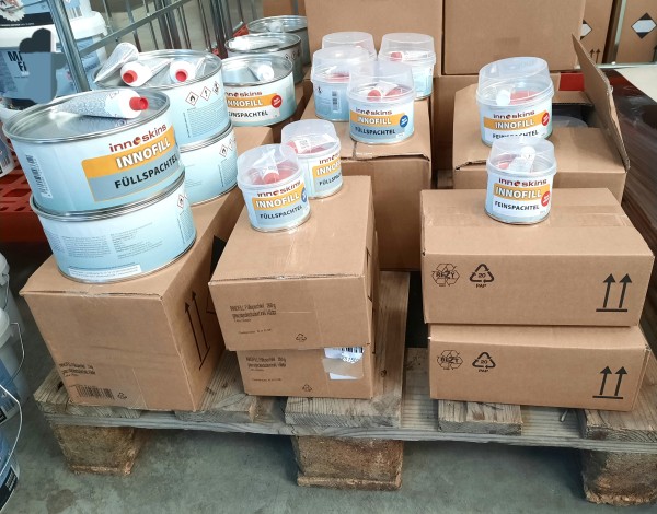 Palette Fein + Füllspachtel innofill 90 Kilo Material