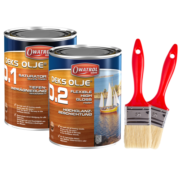 D1 + D2 Bundle 1 Liter + 2er Pinsel Set
